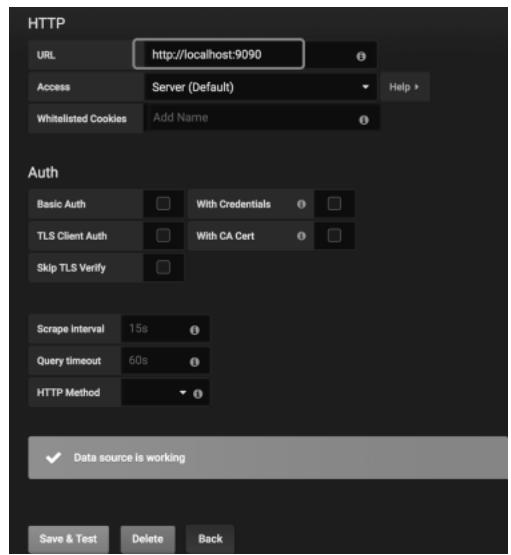 Grafana配置Prometheus数据源