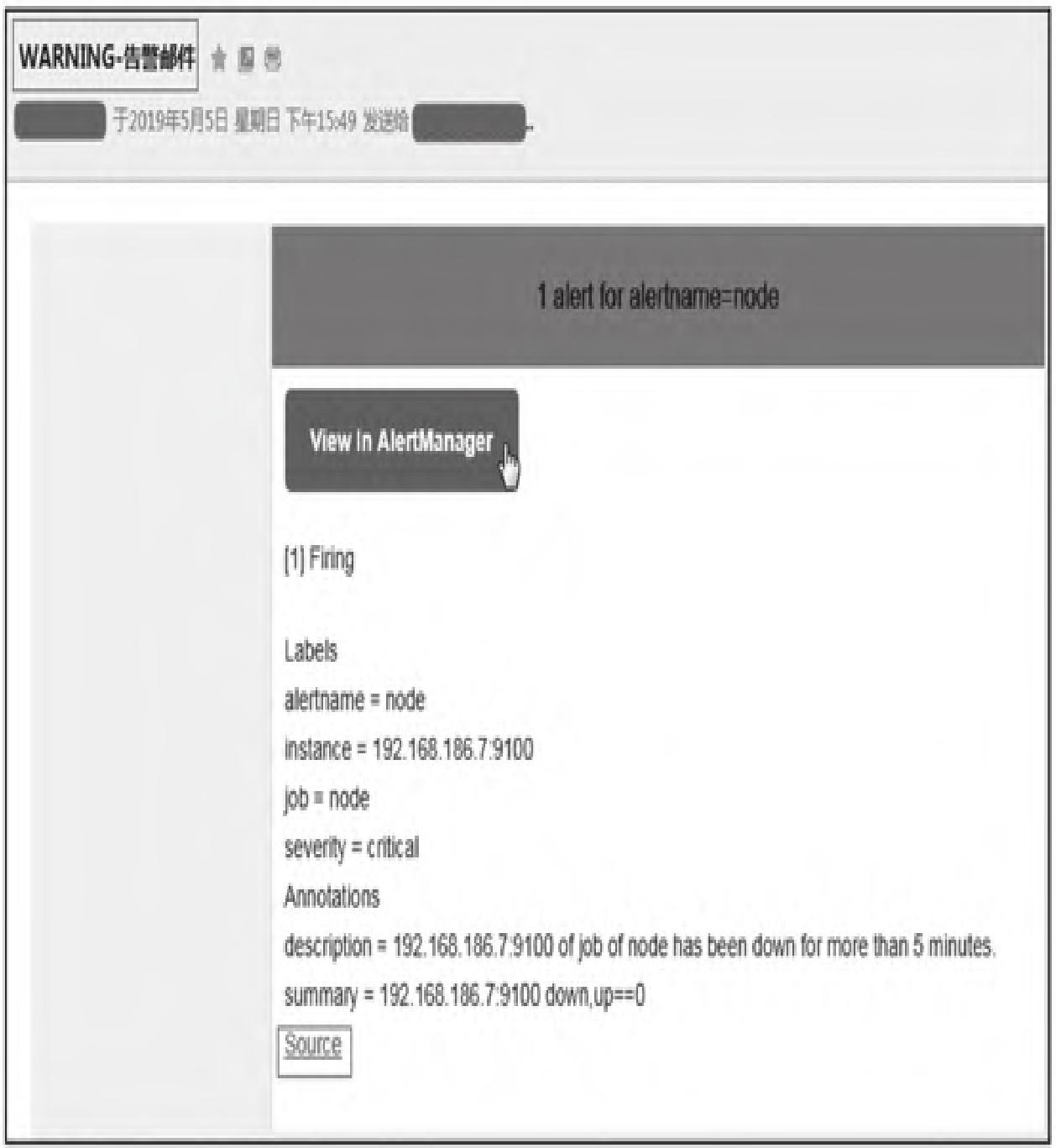 图11：告警邮件