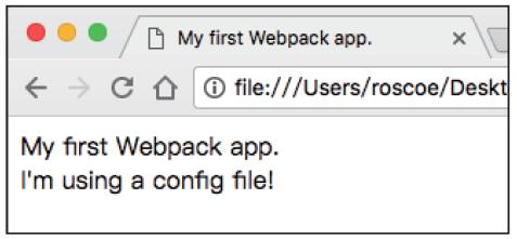 图5：index.html内容变为了“I’m using a config file！”