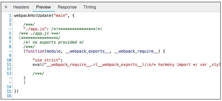 图8：chunk增量更新接口的返回值示例